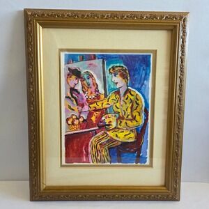 Zamy Steynovitz Artist at Work Fine Art Serigraph Print Framed COA Estate Stamp